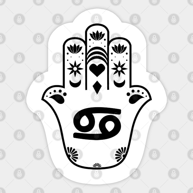 Cancer Hamsa Hand Sticker by DreMagiO